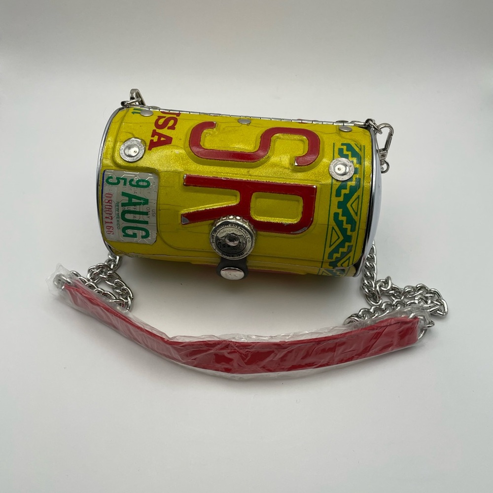 Vintage bag Crossbody RARE purse Earth License Plate New Mexico Boho Unique 1995 - Picture 3 of 6